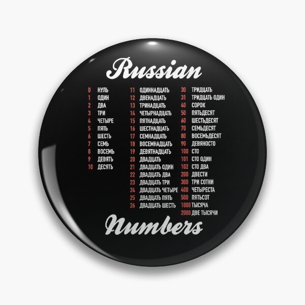 Item preview, Russian Numbers - Russian Language Cheatsheet designed and sold by HiddenVerb.