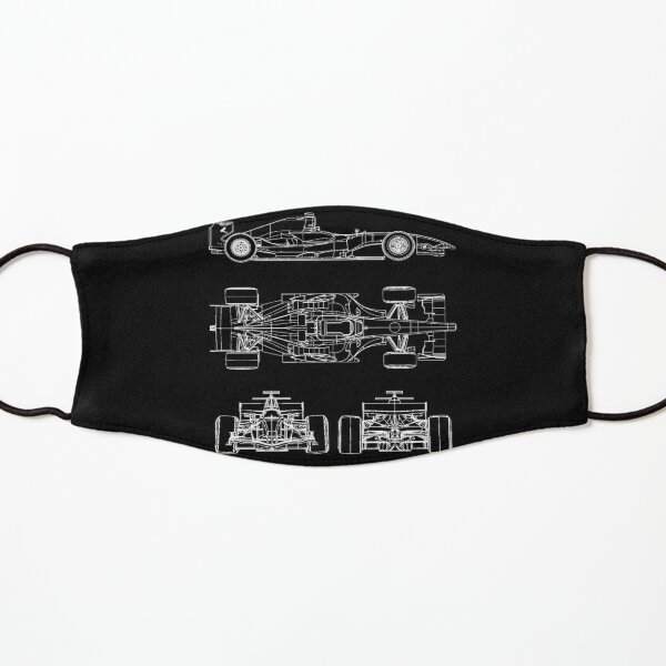 Projet de plan de voiture de course Masque enfant