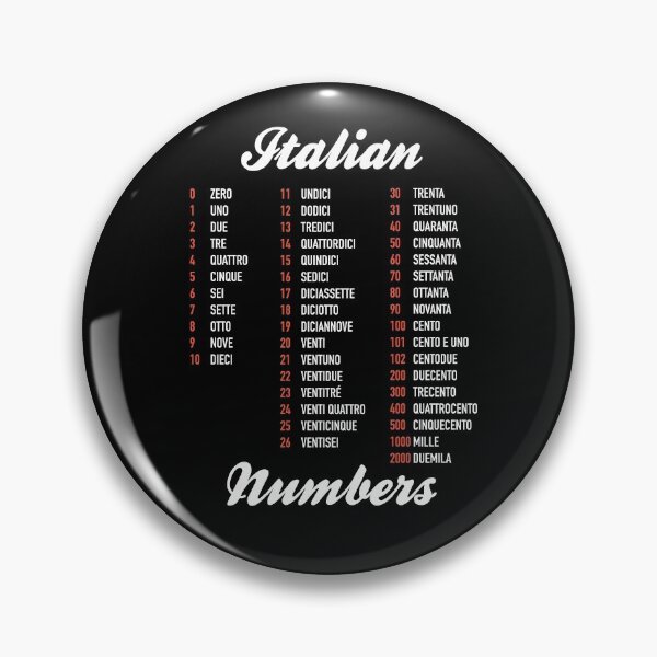Item preview, Italian Numbers - Italian Language Cheatsheet designed and sold by HiddenVerb.
