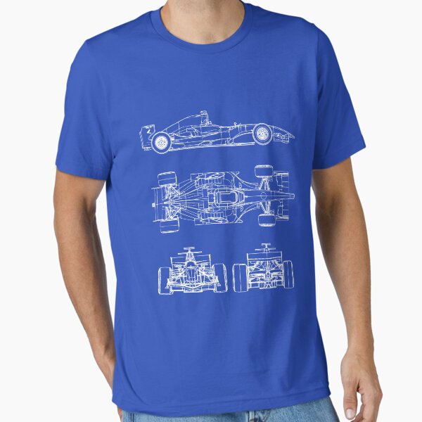 Item preview, Racing car blueprint project blue designed and sold by ideasfinder.