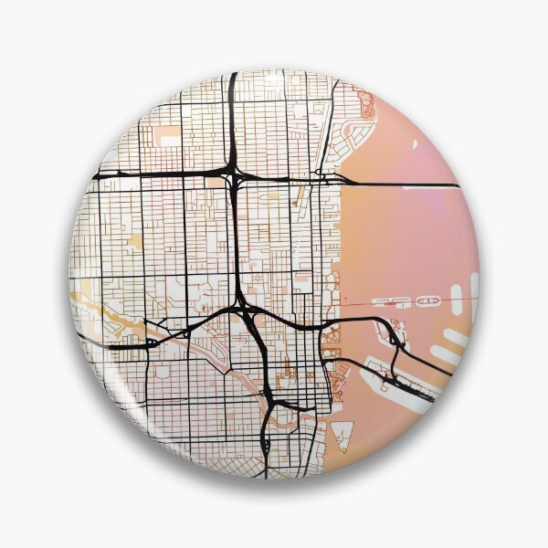 Artikelvorschau, Miami Florida Straßenkarte Farbe entworfen und verkauft von IvonDesign.