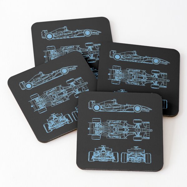 Item preview, Racing car blueprint project light blue designed and sold by ideasfinder.