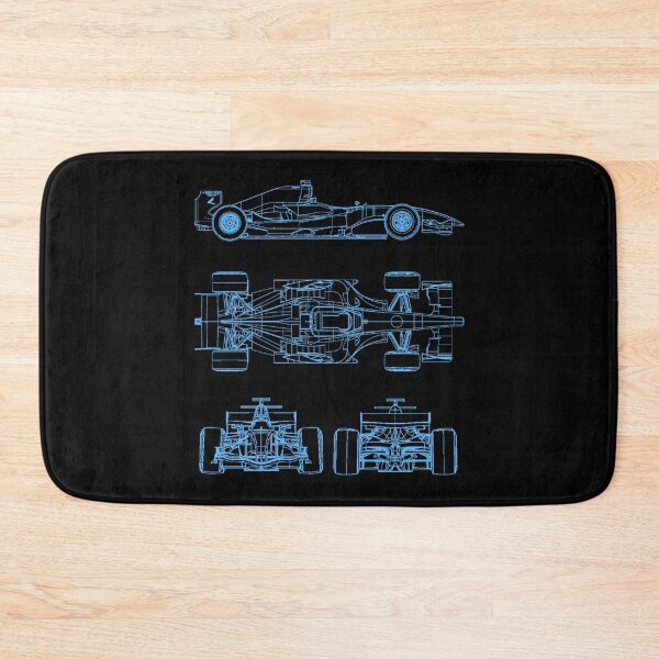 Item preview, Racing car blueprint project light blue designed and sold by ideasfinder.