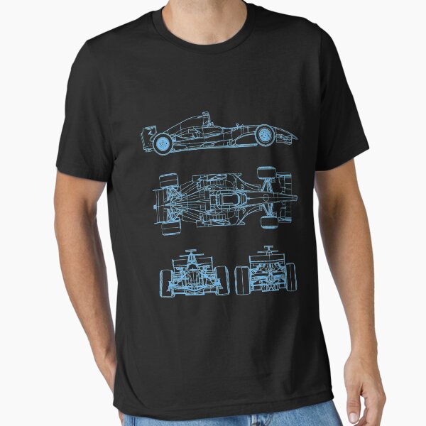 Item preview, Racing car blueprint project light blue designed and sold by ideasfinder.