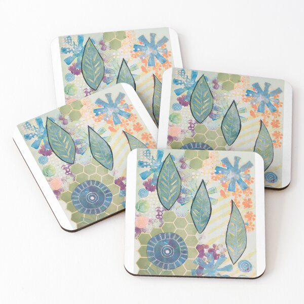 Item preview, Abstract Botanical with Hexagon Accents designed and sold by KateChurches.