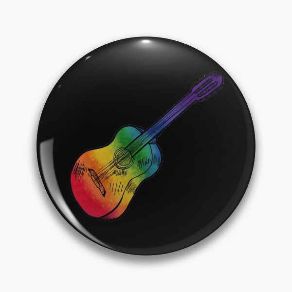 Item preview, CLASSICAL GUITAR - RAINBOW (Black Background) designed and sold by Sustainably Wylde.