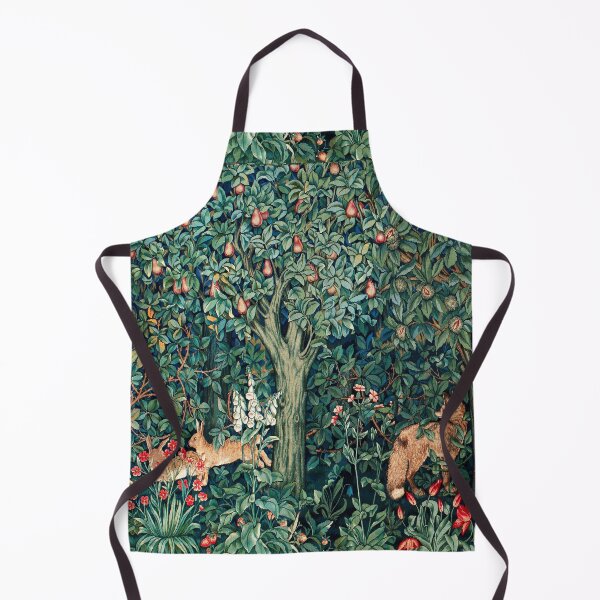 Item preview, GREENERY, FOREST ANIMALS Fox and Hares Blue Green Floral Tapestry designed and sold by BulganLumini.
