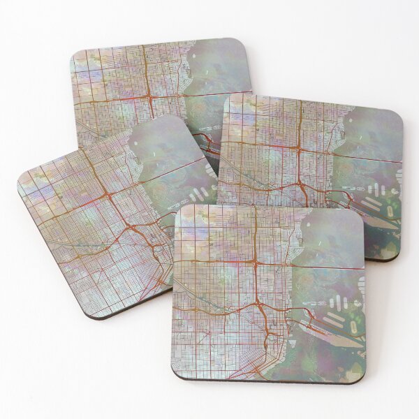 Item preview, Miami Florida Street Map Urban designed and sold by IvonDesign.