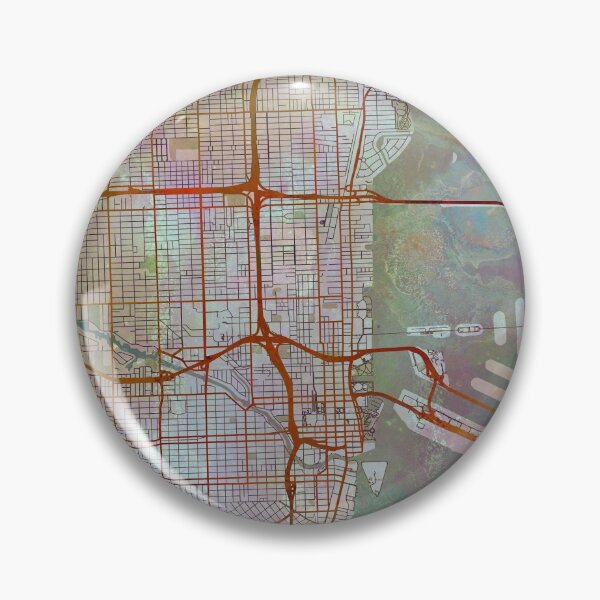 Artikelvorschau, Miami Florida Straßenkarte Urban entworfen und verkauft von IvonDesign.