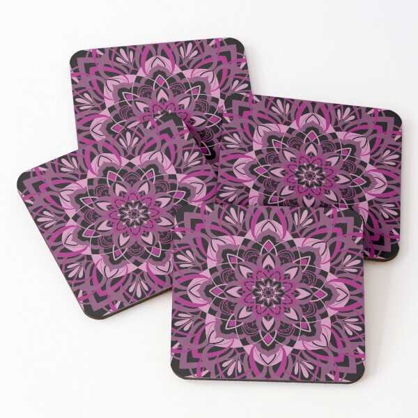 Item preview, Rose pink Black mandala designed and sold by Hurricanegreen.