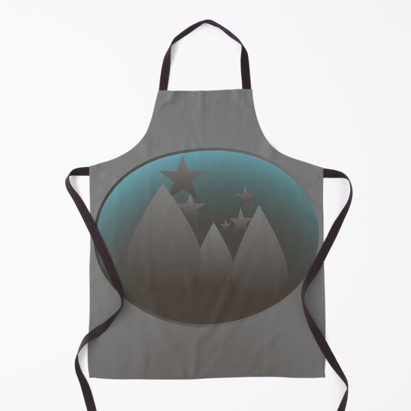 Item preview, Teardrop and star fantasy scene on cool taupe gradient background designed and sold by PetaJaneHome.