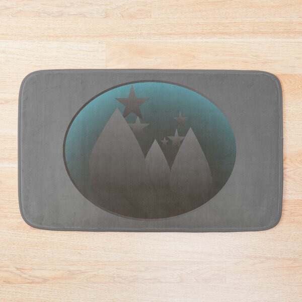Item preview, Teardrop and star fantasy scene on cool taupe gradient background  designed and sold by PetaJaneHome.