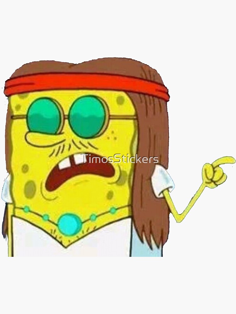 Pegatina «bob esponja hippie» de TimosStickers Redbubble