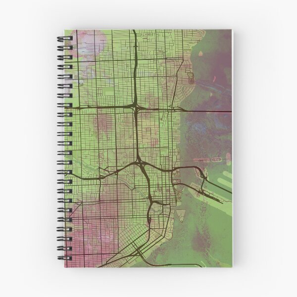 Item preview, Miami Florida Street Map Urban designed and sold by IvonDesign.