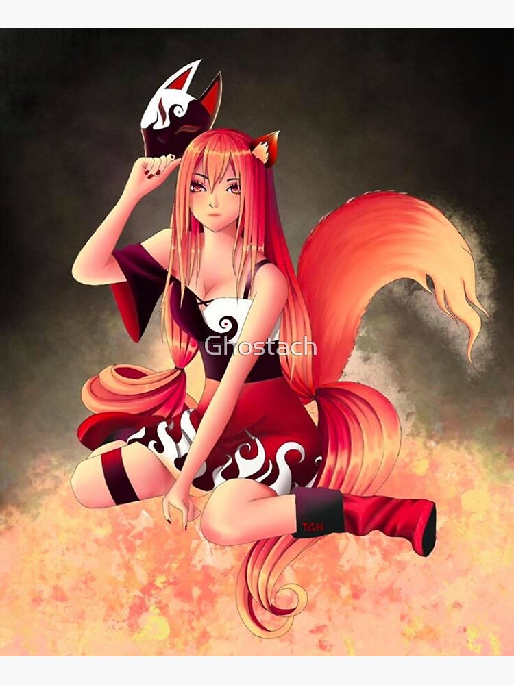 animal ears anthropomorphism boots firefox foxgirl long hair orange hair  red red eyes | konachan.net - Konachan.com Anime Wallpapers