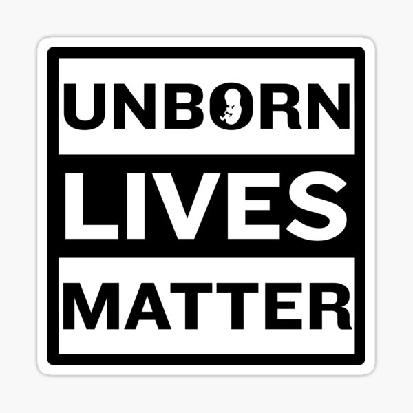 anti abortion pro life bumper i baby 3x5 inch Oval UNBORN LIVES MATTER Sticker 