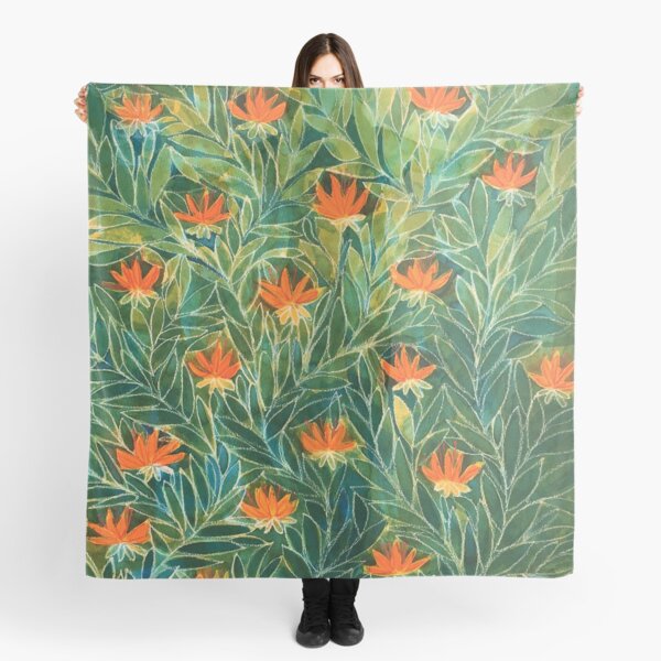 orange flower Scarf