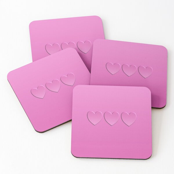 Item preview, 3D pink hearts on a pretty pink gradient background  designed and sold by PetaJaneHome.