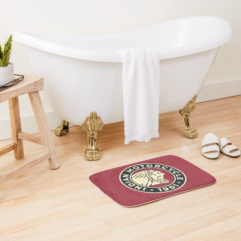 Indian Motorcycle 1901 - Round Custom Logo Bath Mat