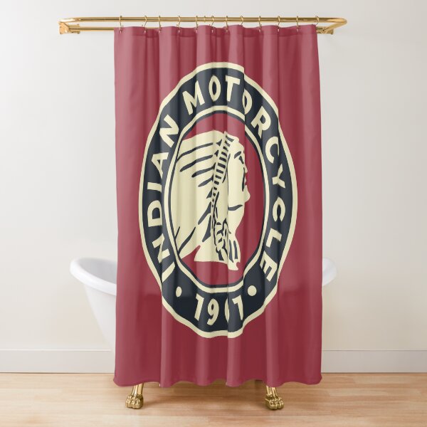 Indian Motorcycle 1901 - Round Custom Logo Shower Curtain