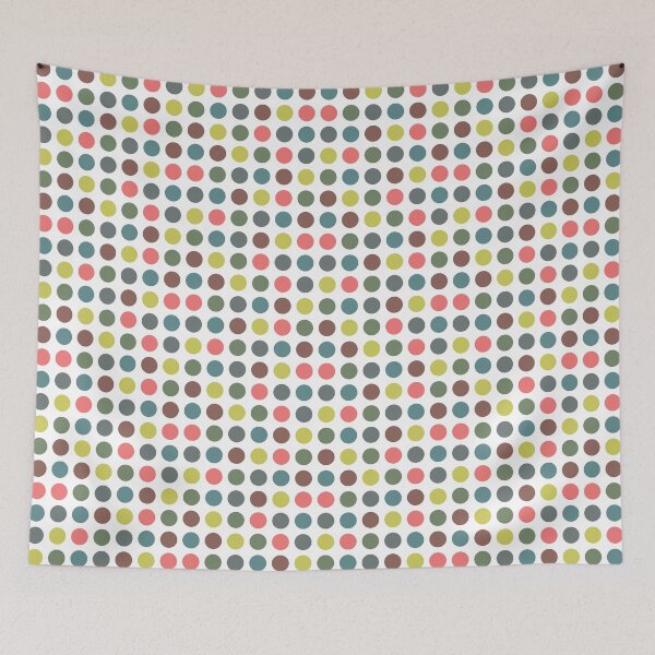 Item preview, Cute colorful 70s pattern with polka dots designed and sold by by-jwp.