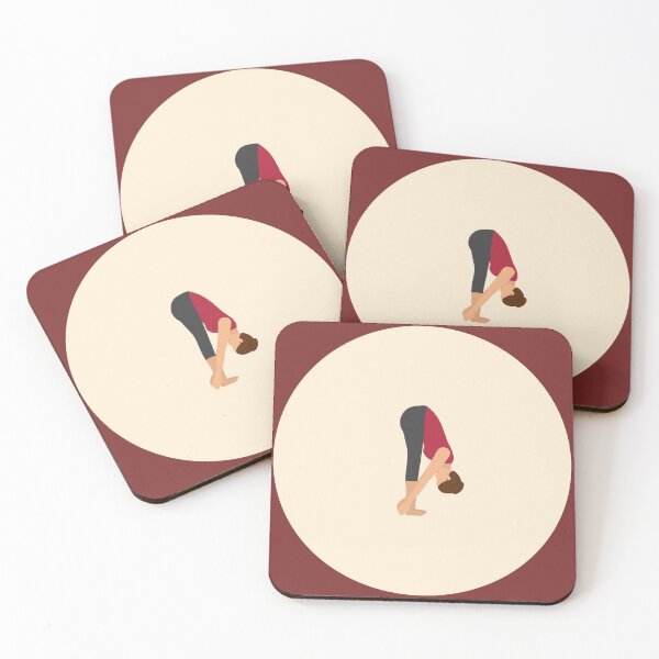 Item preview, Forward Bend / Uttanasana Yoga Pose Sticker designed and sold by More than Myriad.