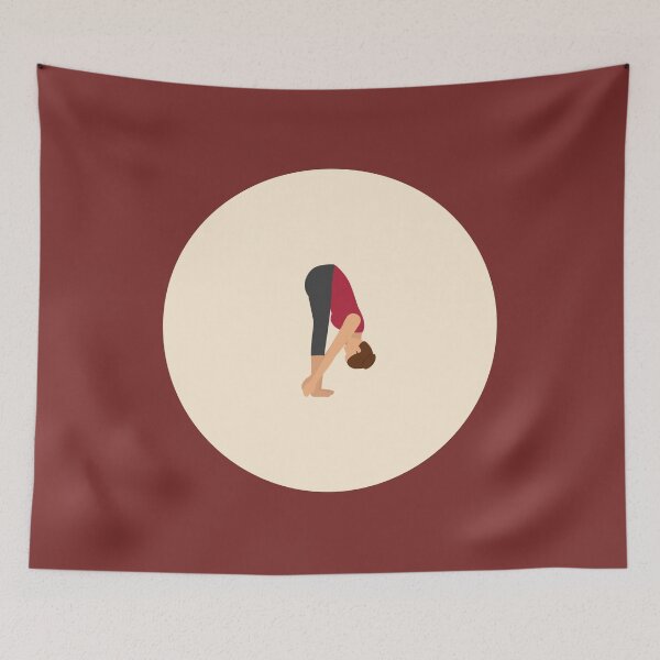 Item preview, Forward Bend / Uttanasana Yoga Pose Sticker designed and sold by More than Myriad.