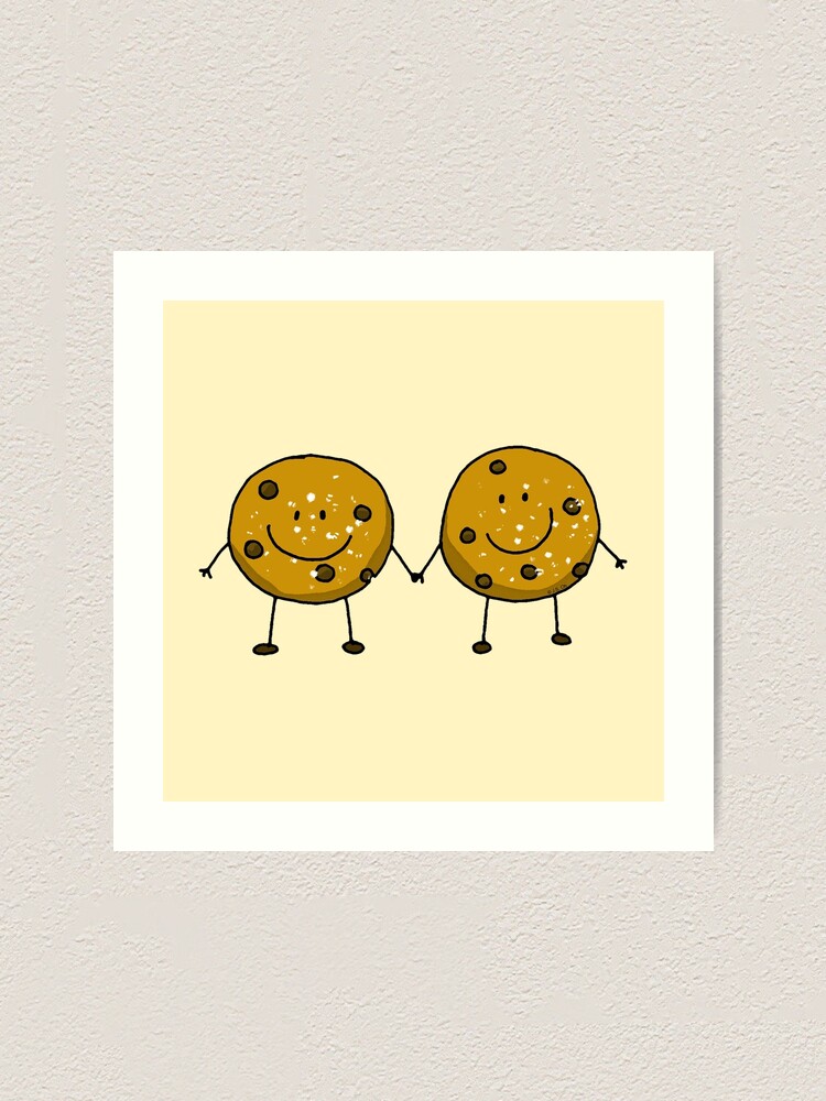 Cute Chocolate Chip Cookie Besties Art Print By Cutecartoon Redbubble I've gotten so many compliments on these. redbubble
