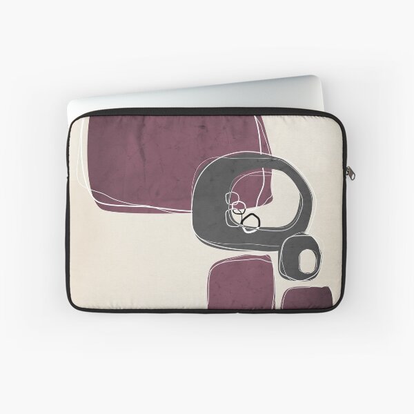 Item preview, Retro Abstract Design in Charcoal Grey and Mulberry designed and sold by simplydesignart.