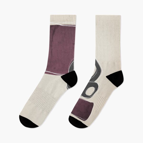 Item preview, Retro Abstract Design in Charcoal Grey and Mulberry designed and sold by simplydesignart.