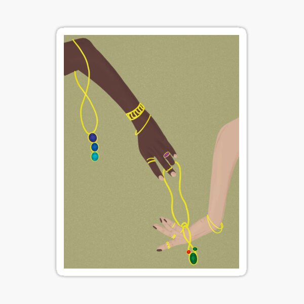 Jewelled Hands Sticker