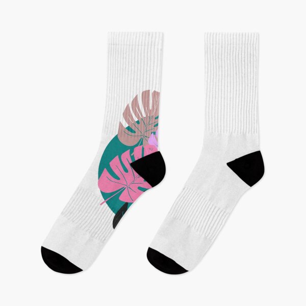 Item preview, leaves abstract chic pink black designed and sold by Keshava Shukla.