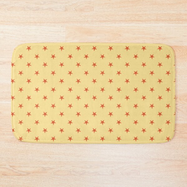 Item preview, red starfish yellow background pattern designed and sold by abhishekarts.