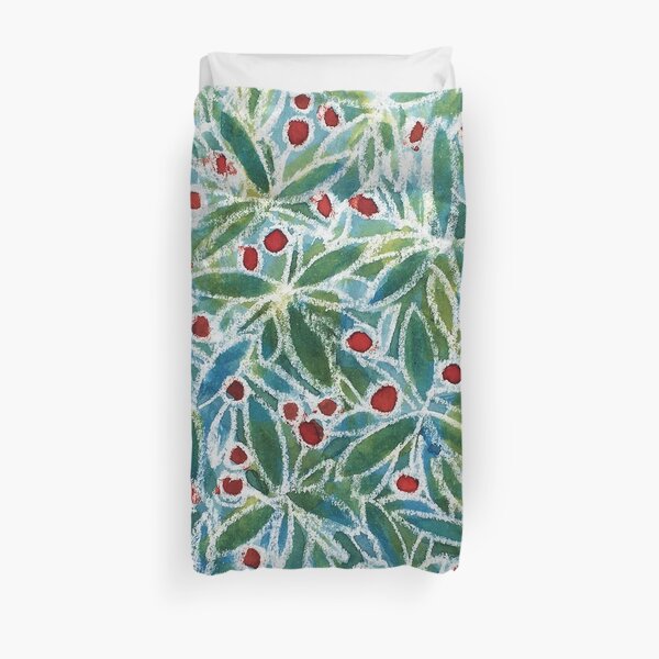 Blue Leafy Day Duvet Cover