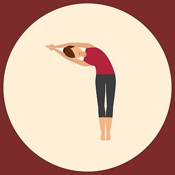 SIDE BENDING POSE / URDHVA HASTASANA ARDHA CHANDRASANA Yoga Pose Sticker