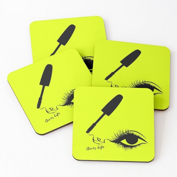 Aperçu de l'œuvre  Le mascara donne vie sur fond de chartreuse créée et vendue par Amalzaki.