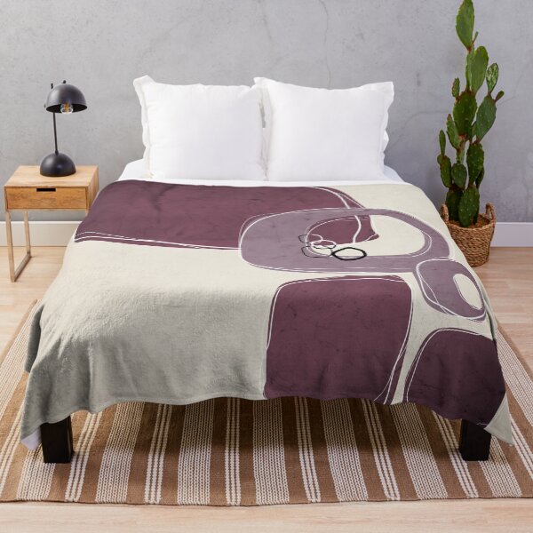 Item preview, Retro Abstract Design in Mauve and Mulberry designed and sold by simplydesignart.