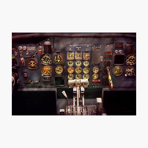 Item preview, Plane - Cockpit - Boeing 727 - The controls are set designed and sold by Mike Savad Photography.