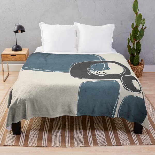 Item preview, Retro Abstract Design in Charcoal Grey and Teal designed and sold by simplydesignart.