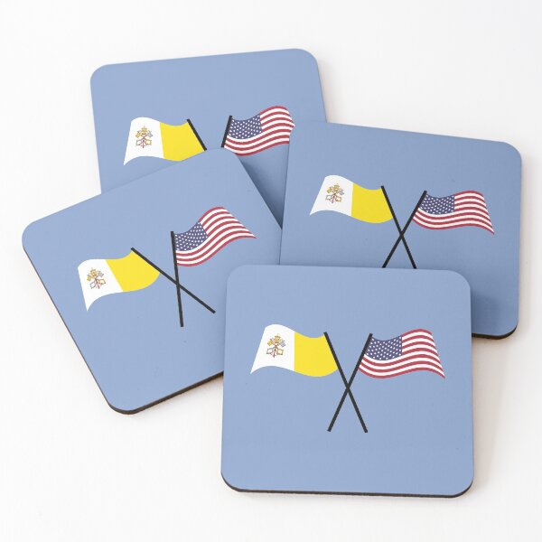 Item preview, Crossing Flags: Vatican City and United States designed and sold by Modern World Catholic.