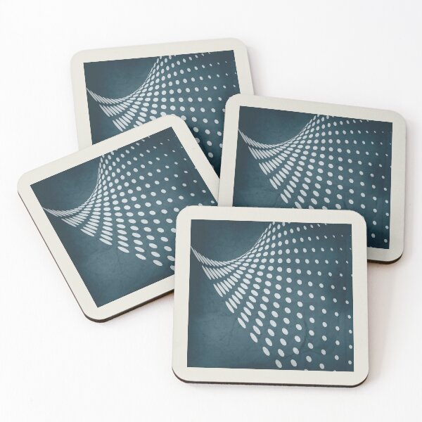 Item preview, Halftone Flowing Swerve in Aqua designed and sold by simplydesignart.