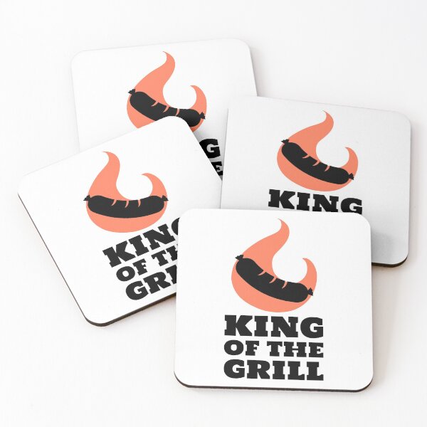 Item preview, King of the Grill Barbecue Hotdog Sausage Black designed and sold by quoteology.