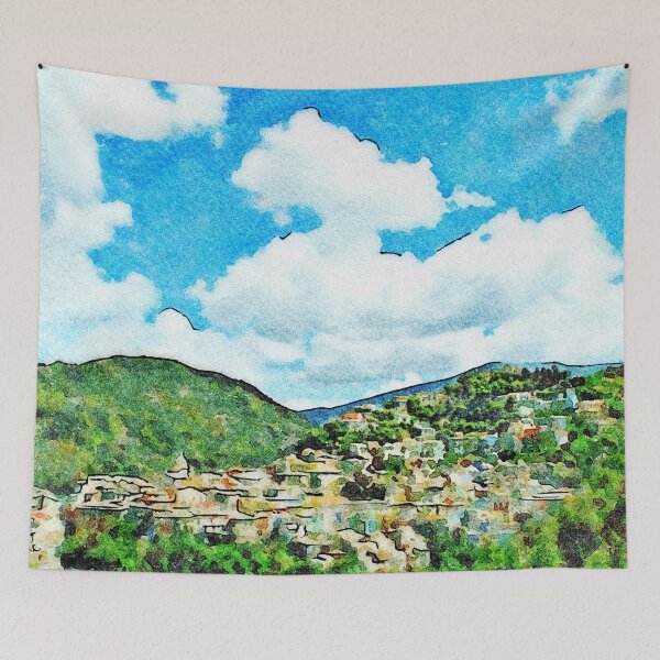 Item preview, Landscape with village in the mountains designed and sold by Giuseppe Cocco.