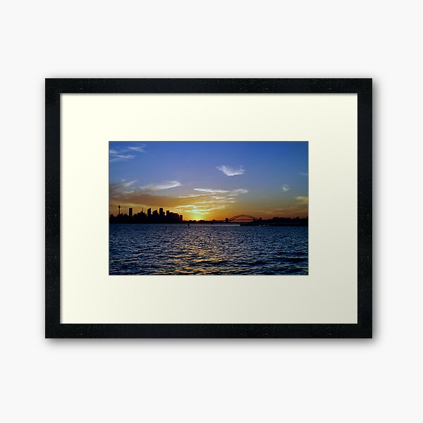 Sydney Sunset Framed Art Print