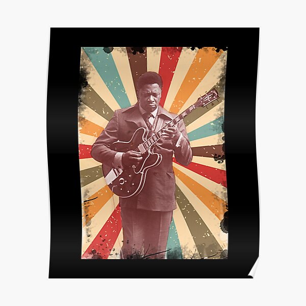 Bb King Vintage Retro Style Poster