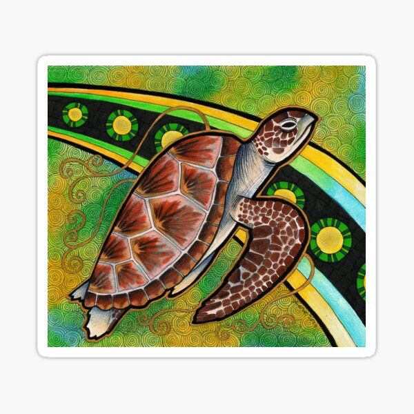 Green Sea Turtle Sticker
