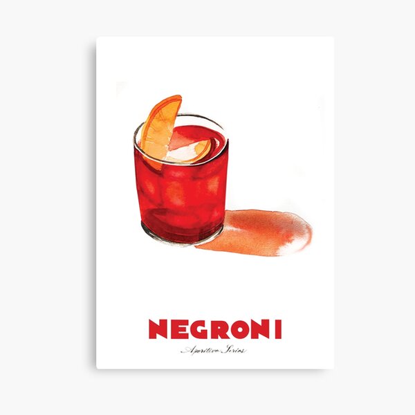 Negroni Cocktail Canvas Print