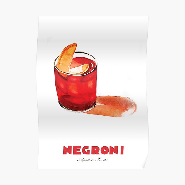 Negroni Cocktail Poster