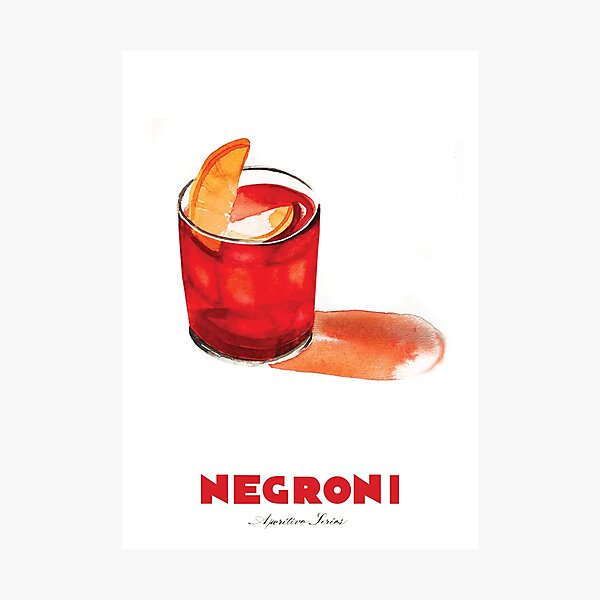 Negroni Cocktail Photographic Print