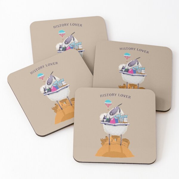 Item preview, Funny sheep learning history illustration designed and sold by Bakulina.